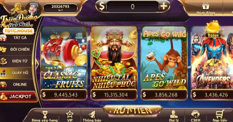 Hình ảnh các trò chơi slot game đa dạng tại neo88